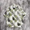 Camisa Hawaiana de Flores de Playa de Manga Corta para Hombre Holgada cec Super Fuego Estilo Puerto Retro Chaqueta Camisa Ropa de Hombre