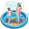 Fábrica em estoque PVC variedade de tapete de spray de água aspersor piscina brinquedos infláveis de água para crianças ao ar livre tapete de spray de água à prova d'água para animais de estimação