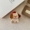 Nuevo Pinza para el Cabello de Perro Manzana de Dibujos Animados Pinza de Garra Grande para Niñas Pinza de Garra Roja para Moño en la Parte Posterior de la Cabeza Pinza de Tiburón