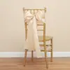 Suprimentos para Casamento: Fitas de Cetim Seladas nas Bordas, Flores Decorativas Verdes e Roxas para Encosto de Cadeira, Capas Elásticas para Cadeira, Laços
