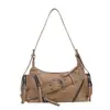 Bolso bandolera para mujer estilo motocicleta con remaches retro, nueva colección 2026, bolso tote con hebilla de cinturón moderno, bolso cruzado de moda nicho