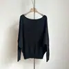 Blusa de Punto de Lana Casual para la Tarde con Diseño de Nicho ~ Top a Juego Holgado y Cómodo para Mujer