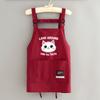 Delantal de Moda Repelente al Agua de Manga Larga para Cocina Ropa de Trabajo para el Hogar para Cocinar y Catering Delantal Especial para Trabajo Bata con Estampado