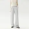 Calças de Cintura Alta Evasê Plissadas Emagrecedoras para Mulheres, Calças Retas de Cashmere de Alta Elasticidade Cor Sólida com Design de Bolso Duplo