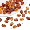 Cuentas retro de frijol de café pintadas en oro acrílico, cuentas dispersas, accesorios para hacer joyas DIY, materiales para hacer cadenas de teléfono móvil con cuentas