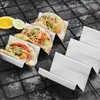Suporte para Burrito de Aço Inoxidável 430 Transfronteiriço Suporte para Panqueca Tucker Suporte para Rolinho de Frango de 3 Compartimentos Bandeja Ondulada para Tortilla