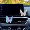 Adornos Nuevos para Consola Central de Coche, Decoración de Salida de Aire de Mariposa Móvil, Decoración Curativa Creativa