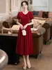 Vestido de Novia con Cuello de Muñeca, Mangas Abullonadas y un Vestido de Mañana para el Registro de Compromiso, Elegante Vestido Petite para Mujer