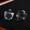 Bola de cristal natural, adorno de cristal blanco de 20 caras, poliedro de piedra en bruto de 64 facetas, pieza de mano para joyería DIY