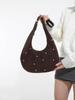 Bolso de Mano Retro de Gamuza para Mujer 2025 Nuevo Nicho Medieval Bolso de Hombro Único Bolso de Axila Bolso de Mano de Alta Calidad