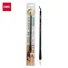 Materiales de Enseñanza Deli Hw187 Compatibles con Pinceles de Caligrafía para Estudiantes: Pelo de Lobo, Pelo Mixto, Pelo de Cabra, Tamaño Pequeño, Tamaño Grande, Tamaño Mediano (Negro) (1 Pieza/Bolsa)