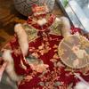 Conjunto de Año Nuevo para Niñas 2025 Nuevo Traje Tang de Invierno Vestido para Bebé de Un Año Niña Pequeña Año Nuevo Cheongsam Vestido Hanfu