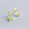 Brincos de prata esterlina 925 Brincos de girafa fofos e frescos para mulheres Brincos de moda estilo coreano Joias de prata