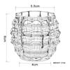 Estilo europeu transparente diamante bloco de vidro copo de vela aromaterapia suporte de vela adereços de casamento arranjo de artesanato de vidro