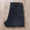 2026 Verano Delgados Gris Oscuro Azul Ligeramente Elásticos Modernos Simples Tendencia Urbanos Hombres Jeans Rectos Ajustados