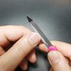 Lima de Uñas de Acero Inoxidable para el Hogar de Doble Cara para Pulir Lima de Uñas Mango de Plástico Herramienta de Manicura