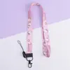 Cordão para capa de celular pingente fofo de desenho animado corrente de suspensão de cinto largo plano tecido decoração chave Distintivo conjunto de cartões corda para pendurar no pescoço atacado