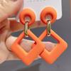 Aretes Geométricos de Diamante Aguja de Plata Color Rojo Rosado Fruta del Dragón Nuevo Temperamento Personalidad Exagerados Celebridad de Internet Aretes Atmosféricos Aretes