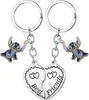 Amazon Best-Seller Transfronterizo Dibujos Animados Anime Stitch Mejor Amigo Mejor Amigo Llavero Colgante de Empalme