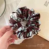 Scrunchie Floral Color Block, Estilo Vintage Elegante, Elástico de Cabelo da Moda, Acessório de Cabelo com Elástico de Alta Elasticidade