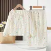 Pijama Nuevo para Niñas 2026 para Primavera y Otoño, Algodón Nube Manga Larga, Estilo Princesa, Ropa de Casa Dulce de Verano para Niños