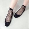Meias coreanas de primavera e verão sapatos low-top Net meias com pérola fishnet meias ultra-finas respiráveis malha atacado