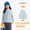 Colección de invierno de Pudding Haru: top elegante y versátil para niñas, nueva colección de invierno 2026, chaleco de plumón cálido y ligero para niños