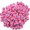 Rodajas de arcilla blanda de flores coloridas creativas, cuentas, cuentas sueltas, accesorios para pulseras, piezas pequeñas para joyería hecha a mano DIY