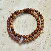 Semilla de Bodhi Natural Cocida Placa Tejida DIY Cadena de Cuentas de Oración de Mano Accesorios Largos para Hombres y Mujeres Regalos