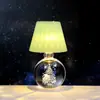 Luz Noturna Bola de Cristal Céu Estrelado Lâmpada de Mesa de Cristal Criativa Lâmpada de Mesa para Quarto de Dormitório Decoração de Mesa Ornaments