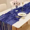 Caminho de Mesa Estilo Boêmio Tecido Amassado de Gaze de Bali Caminho de Mesa Estilo Europeu Toalha de Mesa Tricô de Ponto de Cruz Decoração para Casamento Festa Reunião