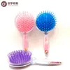 E-commerce Transfronteiriço Desenho Animado Pente de Massagem com Almofada de Ar Bolhas de Areia Colorida Pente de Massagem Brilhante Arco-Íris Alisamento de Cabelo Plástico Lantejoulas