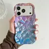 Funda para Teléfono Móvil con Patrón de Concha Degradado Azul-Morado Iphone18Promax Nicho Soñadora Súper Popular Anti-Caídas Cubierta Protectora Venta al por Mayor