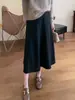 Falda Media Kamai para Mujer Nuevo Estilo Otoño e Invierno 2025 Falda de Paraguas Gris de Lana Merino de Cintura Alta Falda de Lujo Ligero para Mujer