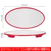 Prato de Apresentação Frio Artístico Bicolor Vermelho e Branco de Luxo Leve Estilo Chinês, Prato Criativo de Pato Assado de Alta Base, Resistente a Altas Temperaturas e Quedas