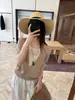 Han Xun Roupa de Fim de Semana Estilo Duas Peças Mistura de Linho Suéter Fresco de Tricô Solto para Mulheres Novo Modelo Verão 2026 26853