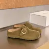 Zapatos de mujer para aumentar la altura para personas menudas, mules abiertos sin cordones para usar en exteriores, nuevo estilo de verano 2026, zapatos casuales sin cordones de suela gruesa