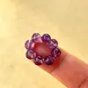 Vários anéis de corrida de cristal acessórios DIY: ametista, citrino, cristal rosa, anéis de corrida de contas redondas pequenas de 4 mm e 6 mm