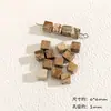 Pedras Naturais Quadradas de 6mm Contas Soltas Pedra Pintada Pedras Shoushan Contas Artesanais Acessórios para Pulseira Colar DIY