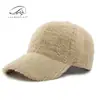 Chapéu Simples Liso Estilo Coreano para Mulheres, Novo Boné de Beisebol Peludo Fofo Quente para Outono e Inverno com Aba Rígida