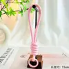 Cor Sólida Versátil Colorido Enrolado Criativo Brinquedo de Telefone Chaveiro Corda Trançada Pingente Cordão Anti-Perda Acessório