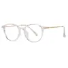 Gafas redondas para miopía femenina de fábrica, armazón liso TR90, metal, plástico, acero, anti-luz azul, espejo plano para hombre, transfronterizas 25