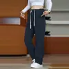 Pantalones Deportivos Casuales de Punto para Hombre Primavera Otoño Sarga Otoño Invierno Deportivos Largos Holgados Rectos Caída Pantalones de Hombre Venta al por Mayor