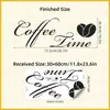 Br1088E Hora del Café Frases en Inglés Pegatinas de Pared Autoadhesivas Estilo Ins Simple Pegatinas Decorativas para Habitación Cafetería