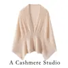 Nuevo Chal de Cachemira 100% Otoño e Invierno Prendas de Abrigo de Punto con Botones para Mujer Capa Multifuncional con Calados Bufanda Cálida