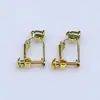 Accesorios de Conversión de Clip para Oreja DIY Invisibles Aretes de Botón Galvanizados que Conservan el Color Sin Perforación Doloroso Convertidor de Clip para Oreja con Tornillo Giratorio