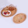 Bandeja de Madera Personalizada Bandeja para Tazas de Té Estilo Japonés Plato para Comedor en Casa Plato Pequeño para Snacks Plato de Frutas de Moda Plato para Postres