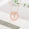 Jingdong Tmall Moda Romana Digital Transferencia Perla Colgante Collar Mujer Nuevo Estilo Coreano Celebridad de Internet Diamante Colgante Joyería
