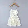 Vestido Socialité Estilo Francés Deseo Puro Estilo Vacaciones Ajustado Espina de Pescado Lunares Lazo para Mujer 2025 Primavera Nueva Llegada
