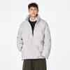 Chaqueta de Algodón para Hombre Estilo Americano de Invierno con Cuello Alto Diseño Versátil de Moda Estilo Pareja Cálida Moda Color Sólido Tallas Grandes Ropa de Abrigo